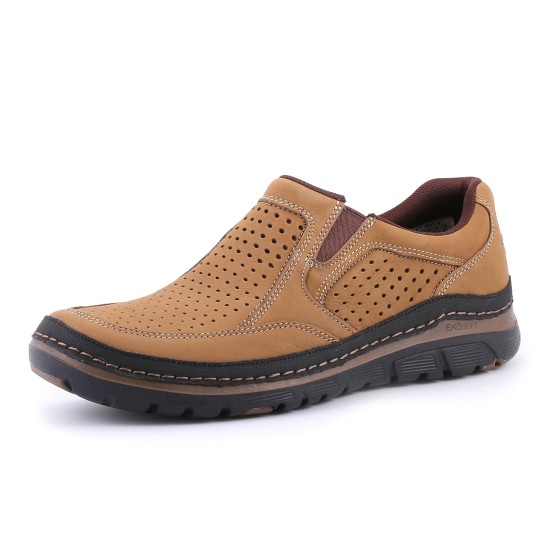 נעלי הליכה רוקפורט לגברים Rockport Perfed Slip On - חום