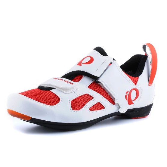 נעליים פרל איזומי לגברים Pearl Izumi Tri Fly - לבן/אדום
