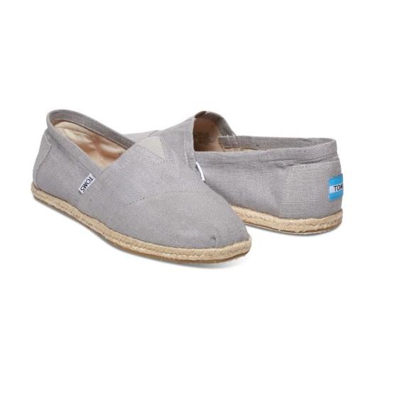 נעלי קז'ואל Toms לגברים Toms Linen Alpargata - אפור