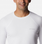 חולצת קולומביה לגברים Columbia Midweight Stretch Long Sleeve Top - לבן