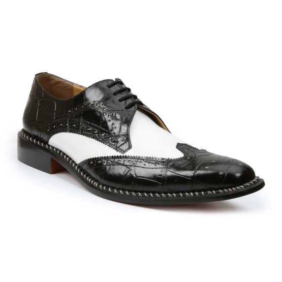 נעליים אלגנטיות ג'יאורג'יו ברוטיני לגברים Giorgio Brutini Caster - שחור/לבן