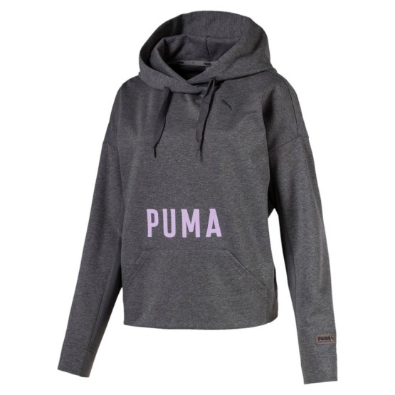 ביגוד פומה לנשים PUMA Fusion Hoody - אפור