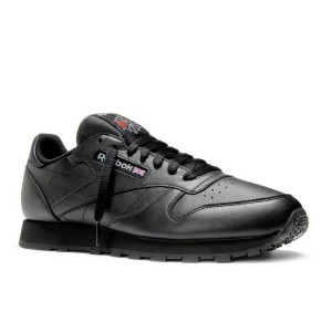 נעלי סניקרס ריבוק לגברים Reebok Classic Leather - שחור