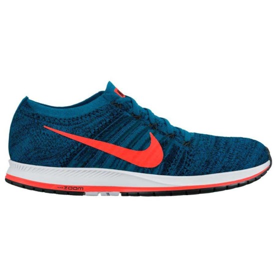 נעלי הליכה נייק לגברים Nike Flyknit Streak - כחול/כתום