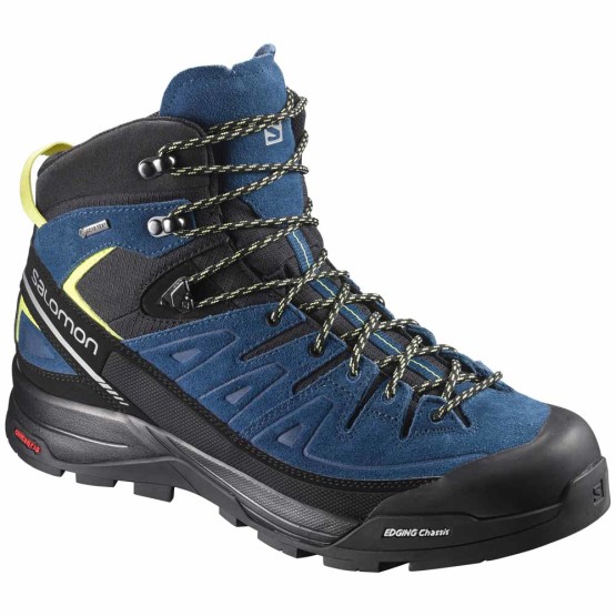 נעלי טיולים סלומון לגברים Salomon X Alp Mid LTR Goretex - כחול/שחור