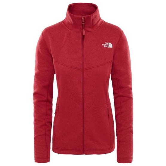 בגדי חורף דה נורת פיס לנשים The North Face Inlux Wool FZ Jacket - בורדו/אדום