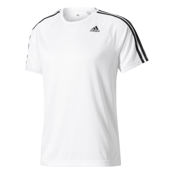 חולצת אימון אדידס לגברים Adidas  Design 2 Move 3 Stripes - לבן