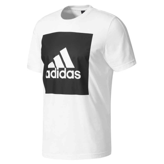 ביגוד אדידס לגברים Adidas  Essentials Big Box Logo - לבן