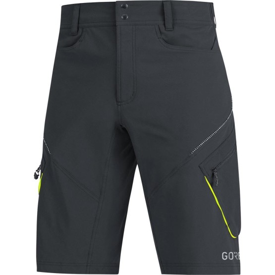 ביגוד גרואי לגברים GORE  C3 Trail Shorts - שחור