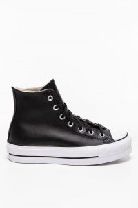 נעלי סניקרס קונברס לנשים Converse Chuck Taylor All Star Lift Leather High Top - שחור
