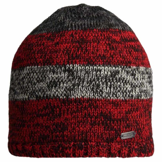 אביזרי ביגוד סמפ לגברים CMP  Knitted Hat-2 - אפור/אדום