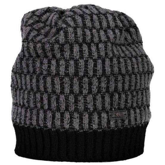 אביזרי ביגוד סמפ לגברים CMP  Knitted Hat-7 - אפור/שחור