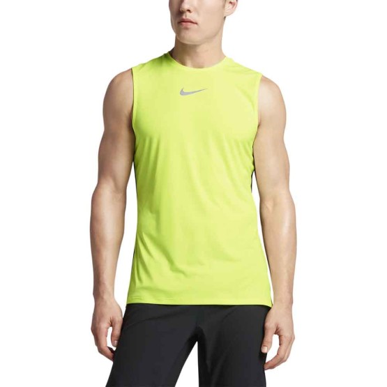 ביגוד נייק לגברים Nike  TBD Top S/S Trail - צהוב/שחור