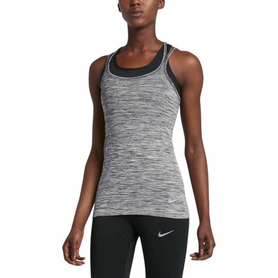 ביגוד נייק לנשים Nike  Dri Fit Knit Tank - אפור