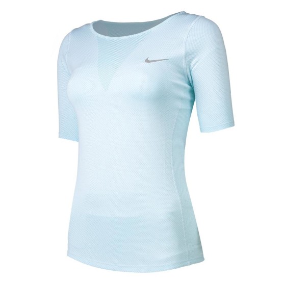 ביגוד נייק לנשים Nike  ZNL Cool Relay S/S Top - תכלת