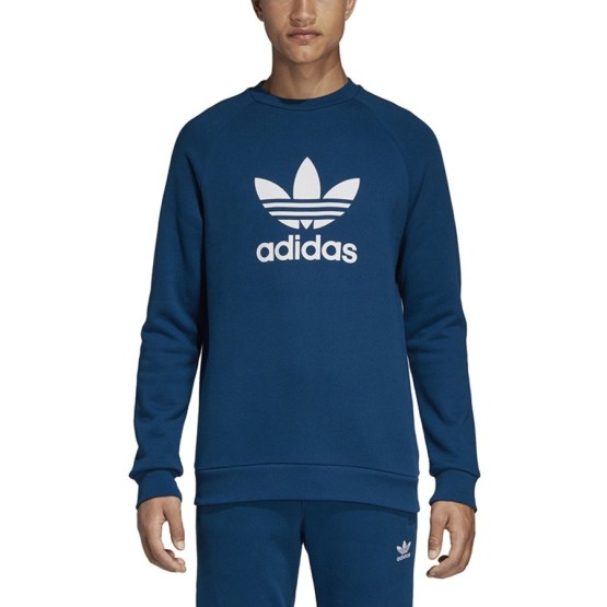 חולצת אימון אדידס לגברים Adidas Originals Trefoil Warm-Up Crew - כחול