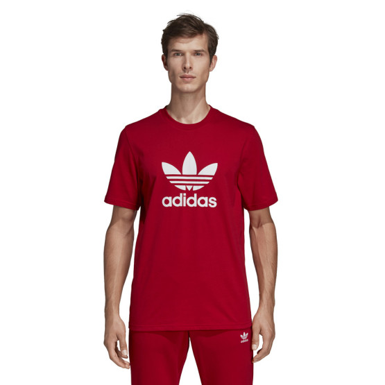 חולצת טי שירט אדידס לגברים Adidas Originals Trefoil - אדום