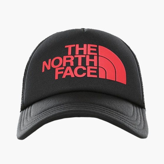 אביזרי ביגוד דה נורת פיס לגברים The North Face Logo Trucker - שחור/אדום