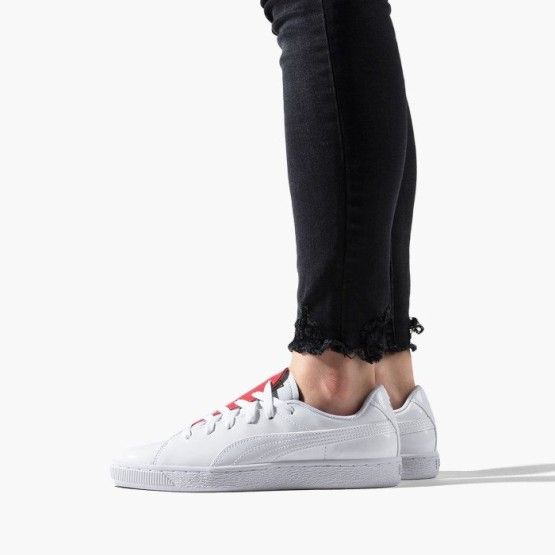 נעלי סניקרס פומה לנשים PUMA Basket Crush - לבן/אדום