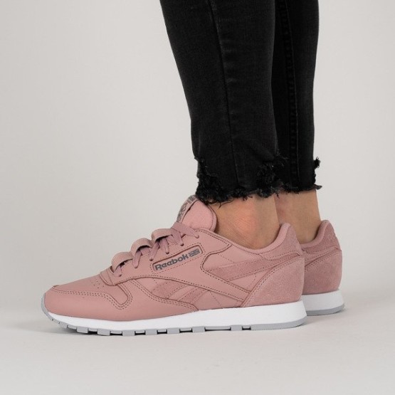 נעלי סניקרס ריבוק לנשים Reebok Classic Leather Junior - ורוד