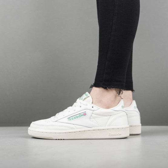 נעלי סניקרס ריבוק לנשים Reebok Club C 85  - לבן/ירוק
