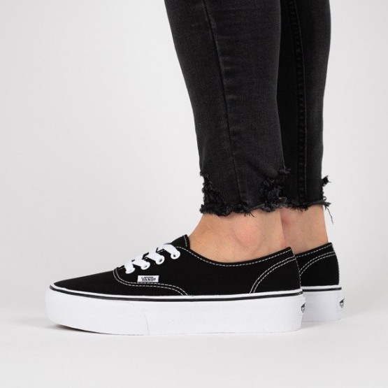 נעלי סניקרס ואנס לנשים Vans Authentic Platform - שחור/לבן