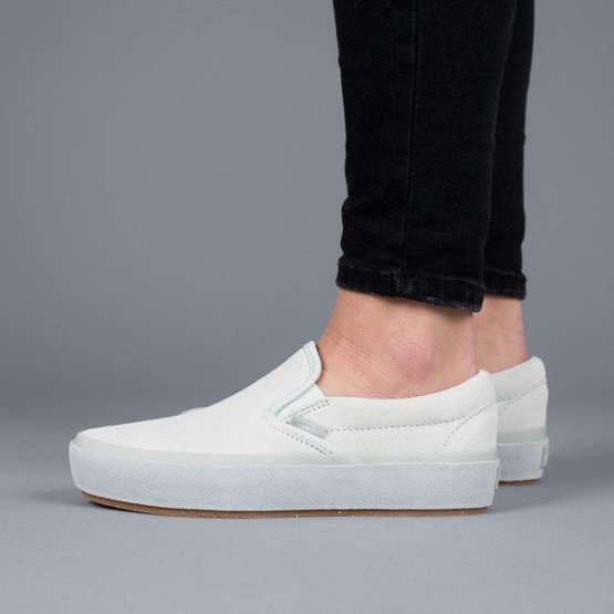 נעלי סניקרס ואנס לנשים Vans Classic Slip-On - לבן מלא