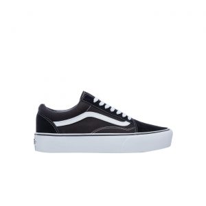 נעלי סניקרס ואנס ליוניסקס Vans Old Skool Platform - אפור/לבן