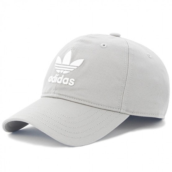 כובע אדידס לגברים Adidas Originals Trepoil Cap - אפור/לבן