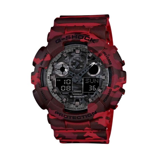 שעון קסיו ג'י-שוק לגברים CASIO G-SHOCK GA100CM4A - אדום