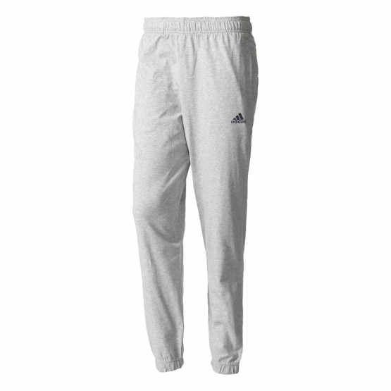 ביגוד אדידס לגברים Adidas Essentials Tapered Banded Single Jersey Pants - לבן