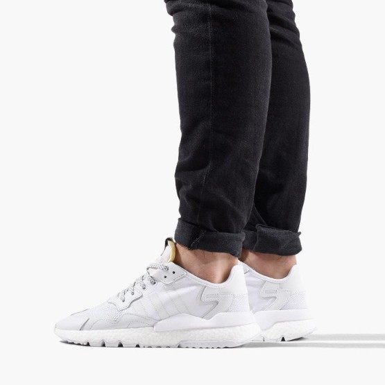 נעלי סניקרס אדידס לגברים Adidas Originals Nite Jogger - לבן