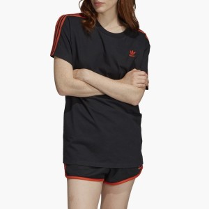 ביגוד Adidas Originals לנשים Adidas Originals Boyfriend Tee - שחור/אדום