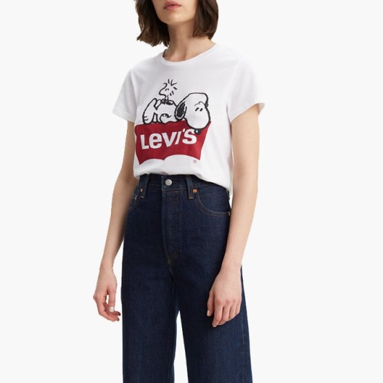 ביגוד ליוויס לנשים Levi's The Perfect tee Snoopy - ג'ינס כהה