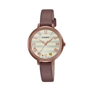 שעון קסיו לנשים CASIO LTPE160 - חום