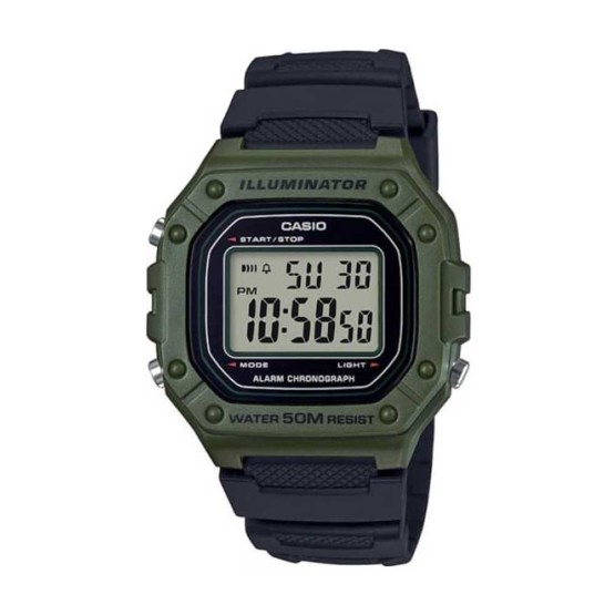 שעון קסיו לגברים CASIO W218 - ירוק