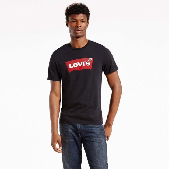חולצת טי שירט ליוויס לגברים Levis Classic Logo Tee - שחור