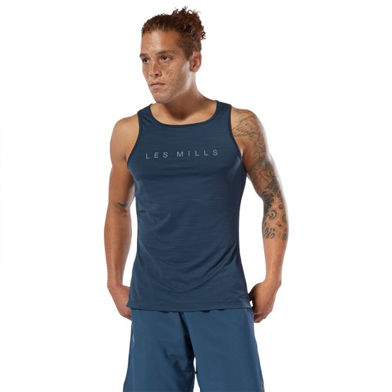ביגוד ריבוק לגברים Reebok Les Mills Activchill - כחול
