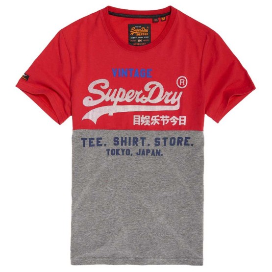 ביגוד סופרדרי לגברים Superdry Shirt Shop Tri Panel - אדום