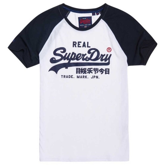 ביגוד סופרדרי לגברים Superdry Vintage Logo 1st Raglan - לבן