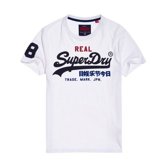 ביגוד סופרדרי לגברים Superdry Vintage Logo Tri - לבן