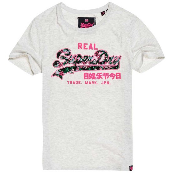 ביגוד סופרדרי לנשים Superdry Vintage Logo Tropical Infill - לבן