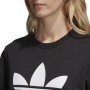 חולצת טי שירט אדידס לנשים Adidas Originals Boyfriend Trefoil - שחור