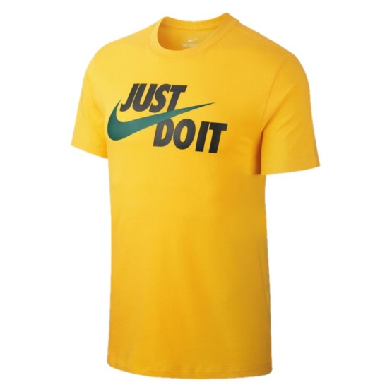 ביגוד נייק לגברים Nike NSW TEE JUST DO IT SWOOSH - צהוב
