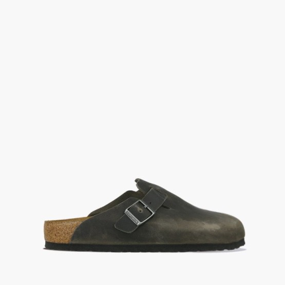 כפכפי בירקנשטוק לגברים Birkenstock Boston BS - ירוק כהה