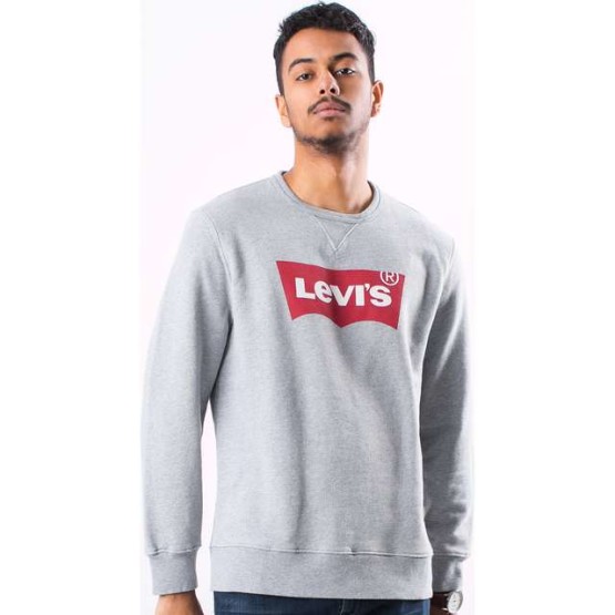 חולצת T ליוויס לגברים Levi's GRAPHIC CREW - אפור בהיר