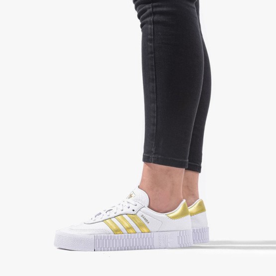 נעלי סניקרס אדידס לנשים Adidas Originals Sambarose - לבן/צהוב