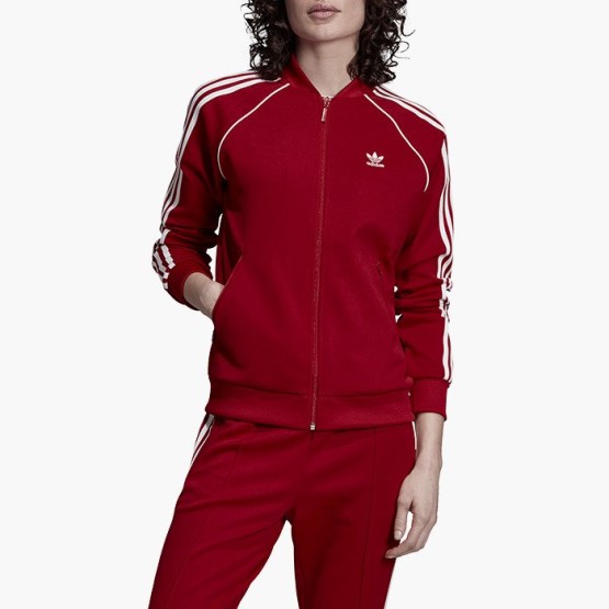 ביגוד Adidas Originals לנשים Adidas Originals Track Jacket - אדום יין
