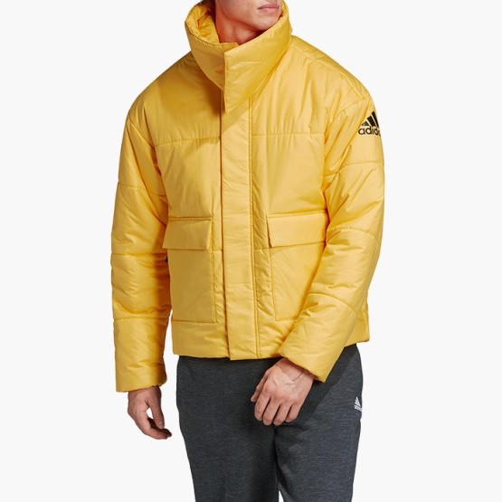 בגדי חורף אדידס לגברים Adidas Big Baffle Jacket - צהוב