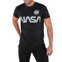 חולצת טי שירט אלפא אינדסטריז לגברים Alpha Industries Nasa - שחור